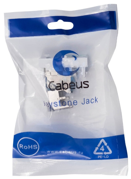 фото Модуль Keystone RJ45 FTP Cabeus KJ-RJ45-Cat.6-SH-180T-FP-L-22,5 в Смоленске