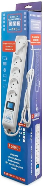 фото Сетевой фильтр  Power Cube SPL(5+1)-16B-P-1,9M PRO
