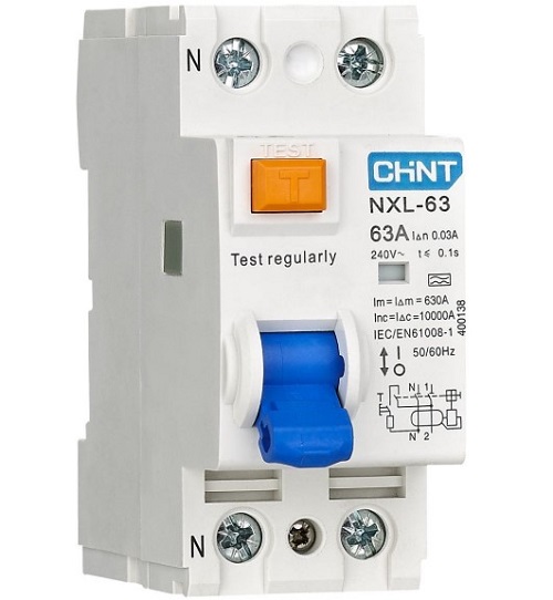 

УЗО CHINT 280720 NXL-63 2P 16А 30мА 6кА тип AC (R), 280720