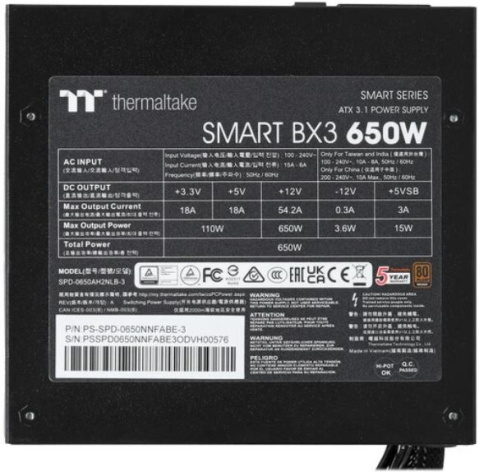 фото Блок питания ATX Thermaltake Smart BX3 в Екатеринбурге