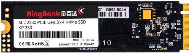 

Накопитель SSD M.2 2280 KingBank K5.02.FPL1256202 KP230, 256GB, PCI-E 3.0x4, TLC, 2300MB/s, RET, K5.02.FPL1256202