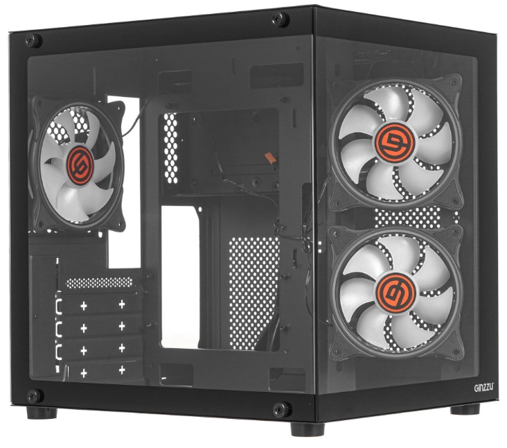 

Корпус mATX Ginzzu V150 без БП, боковая и фронтальная панель из закалённого стекла, USB 3.0, USB 2.0, V150