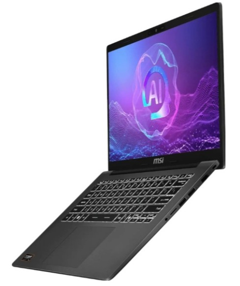 фото Ноутбук MSI Modern A14 AI+ F3HMG-041XRU 14" (AMD Ryzen 5, 16Гб DDR5, SSD 512 Гб, Radeon Graphics, Без ОС) Серый [9S7-14SK21-041]