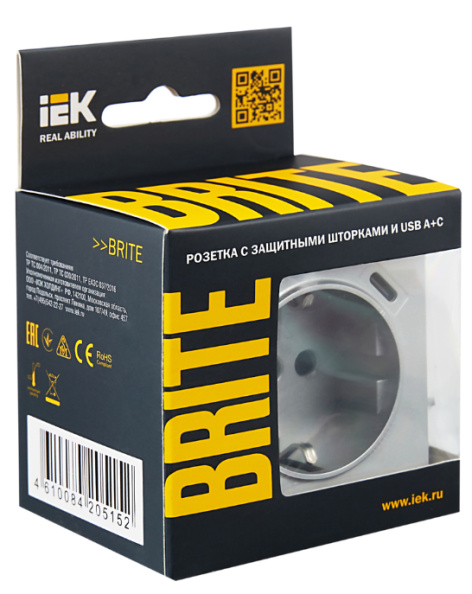 фото Розетка с заземлением  IEK BR-R14-16-U22-018-K47 в Перми