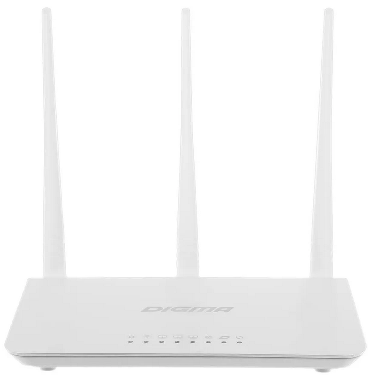 

Роутер WiFi Digma DWR-N302 беспроводной, N302 N300 10/100BASE-TX белый, DWR-N302