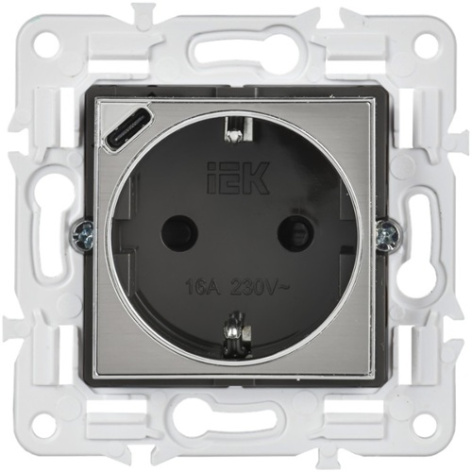фото Розетка с заземлением  IEK SK-R14-16-U14-018-K50 в Санкт-Петербургe