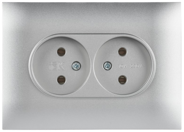 фото Розетка двухместная без заземления в сборе IEK SK-R20-10-K23-F в Ростове-на-Дону