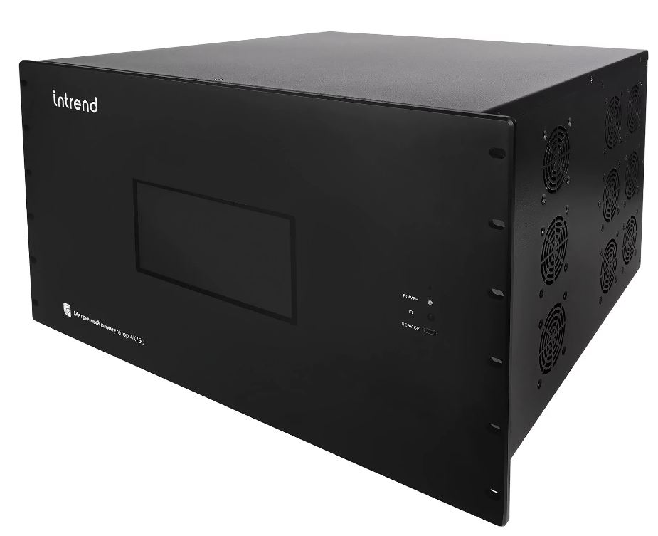 

Шасси INTREND ITMMT4-36x36 матричного коммутатора 36x36 Intrend тач-скрин, 4-портовые модули, поддержка 4K60, 2 блока питания, ITMMT4-36x36