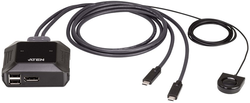 

Консоль KVM US3312-AT ATEN 2-Port USB-C 4K DisplayPort Cable KVM Switch, US3312-AT