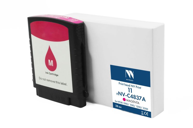 

Картридж NVP NV-C4837A струйный 11 Magenta для HP BIJ 1000/1100/1200/2200 (28мл) совместимый, NV-C4837A
