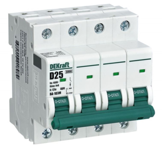 Изображение товара Автоматический выключатель DEKraft 12569DEK серия ВА-103М 40А IP20