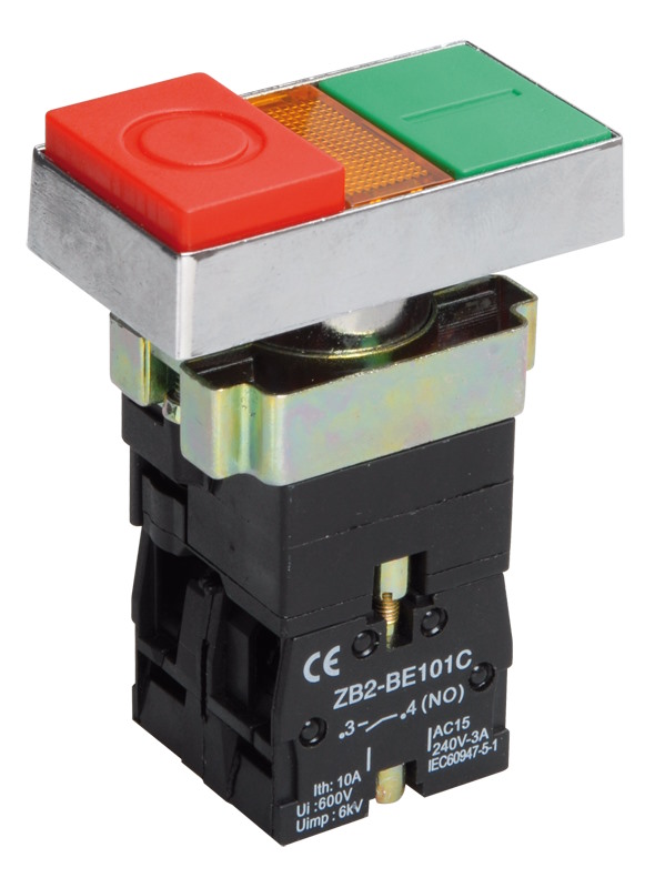 

Кнопка управления IEK BBD40-BW-K51 LAY5-BW8465 "I-O" сдвоен. с подсв. 1NO, BBD40-BW-K51