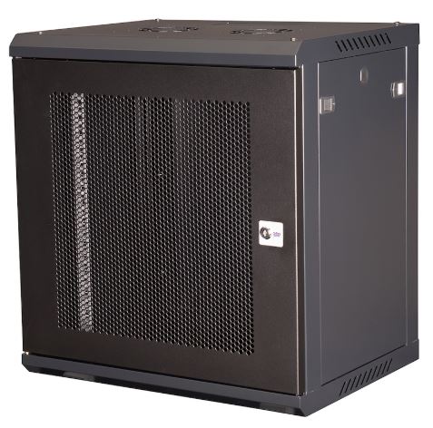 

Шкаф настенный 19", 12U Datarex DR-653001 телекоммуникационный 635X600х450 мм, дверь перфорация, черный, DR-653001
