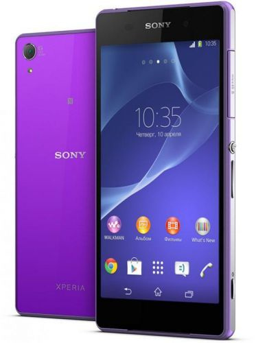 фото Мобильный телефон  Sony Xperia Z2 Purple (фиолетовый) + Браслет Sony SWR10 Black (черный)
