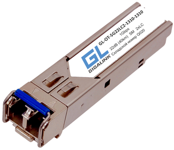 

Модуль SFP GIGALINK GL-OT-SG22LC2-1310-1310 1Гбит/c, два волокна SM, 2xLC, 1310 нм, 22 дБ (до 40 км) (GL-14GT), GL-OT-SG22LC2-1310-1310