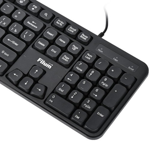 фото Мембранная клавиатура Filum FL-KB05-BK, USB, Черный [FL-KB05-BK] в Екатеринбурге
