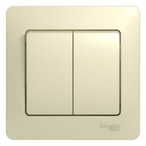 

Выключатель Schneider Electric GSL000252 2-клавишный, сх.5 (в сборе с рамкой) (кратно 15 шт), GSL000252