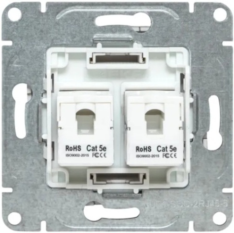 фото Розетка компьютерная двойная EKF UP1-SOC-2RJ45-5