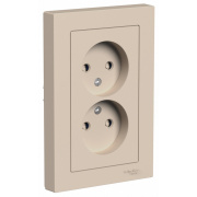 фото Розетка двухместная без заземления  Systeme Electric ATN001222