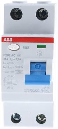 

УЗО ABB 2CSF202001R3250 F202AC 2Р 25А 300mA (AC), 2CSF202001R3250