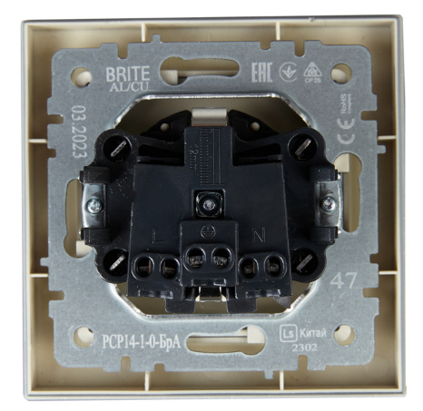 фото Розетка с заземлением в сборе IEK BR-R14-16-K47-F в Уфе