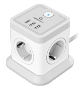 фото Сетевой фильтр Cablexpert TWR-4-CU2-W-2