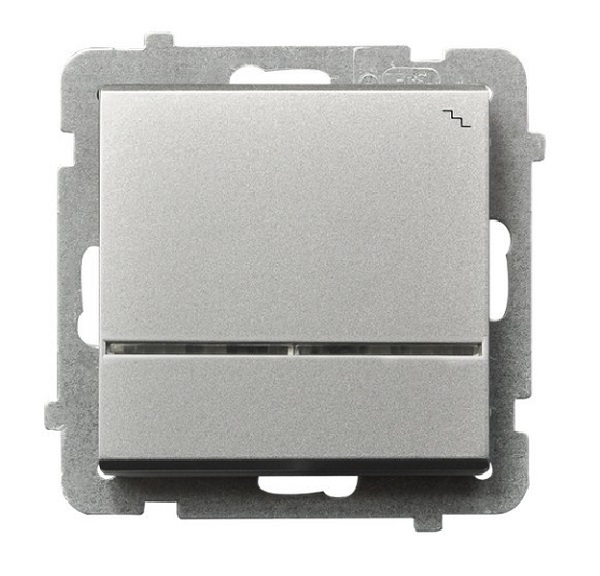 

Выключатель Ospel LP-3RS/m/38 лестничный, с подсветкой синего цвета, 16AX, 250V, 3520W, IP-20, клеммы безвинтовые, серебро матовое, LP-3RS/m/38