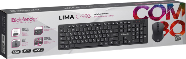 фото Клавиатура и мышь Wireless Defender Lima C-993 RU в Уфе