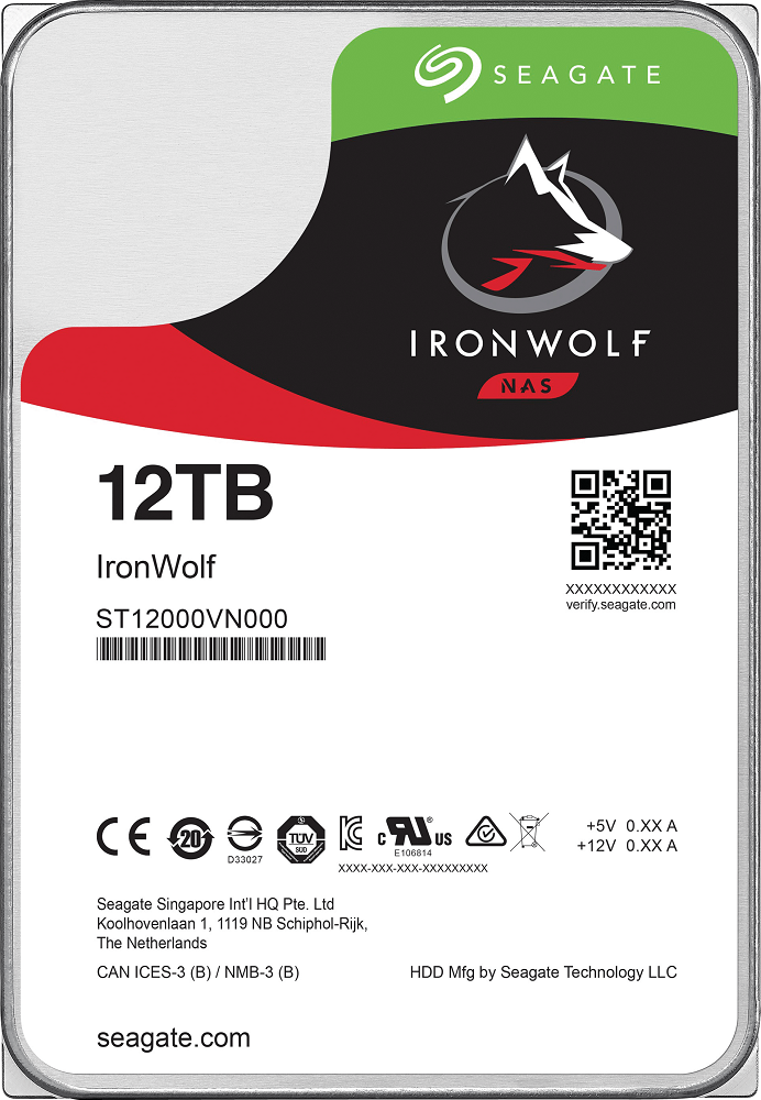 

Жесткий диск 12TB SATA 6Gb/s Seagate ST12000VN0008 3.5" IronWolf NAS 7200rpm 256MB, ST12000VN0008