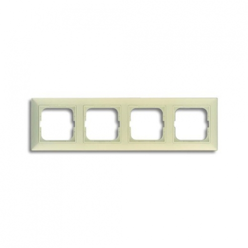 

Рамка ABB 1725-0-1487 BASIC 55 4 поста с декоративной вставкой, IP20 (бежевая), 1725-0-1487