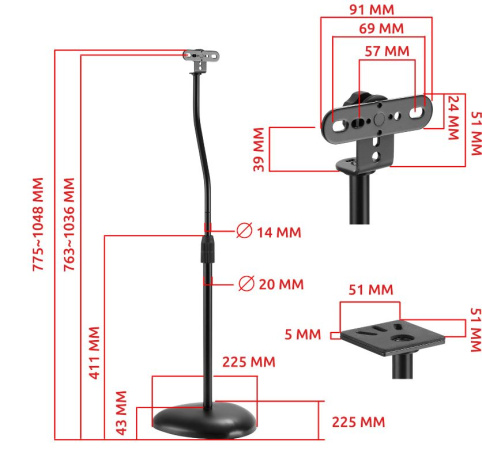 фото Стойка UNITEKI ST42SPEAKER в Казани