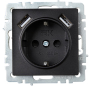 фото Розетка с заземлением IEK BR-R14-16-U21-D21-K53