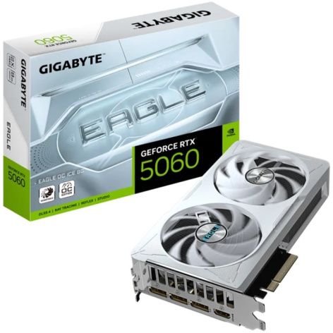фото Видеокарта GIGABYTE GeForce RTX 5060 EAGLE OC ICE (GV-N5060EAGLEOC ICE-8GD) в Екатеринбурге
