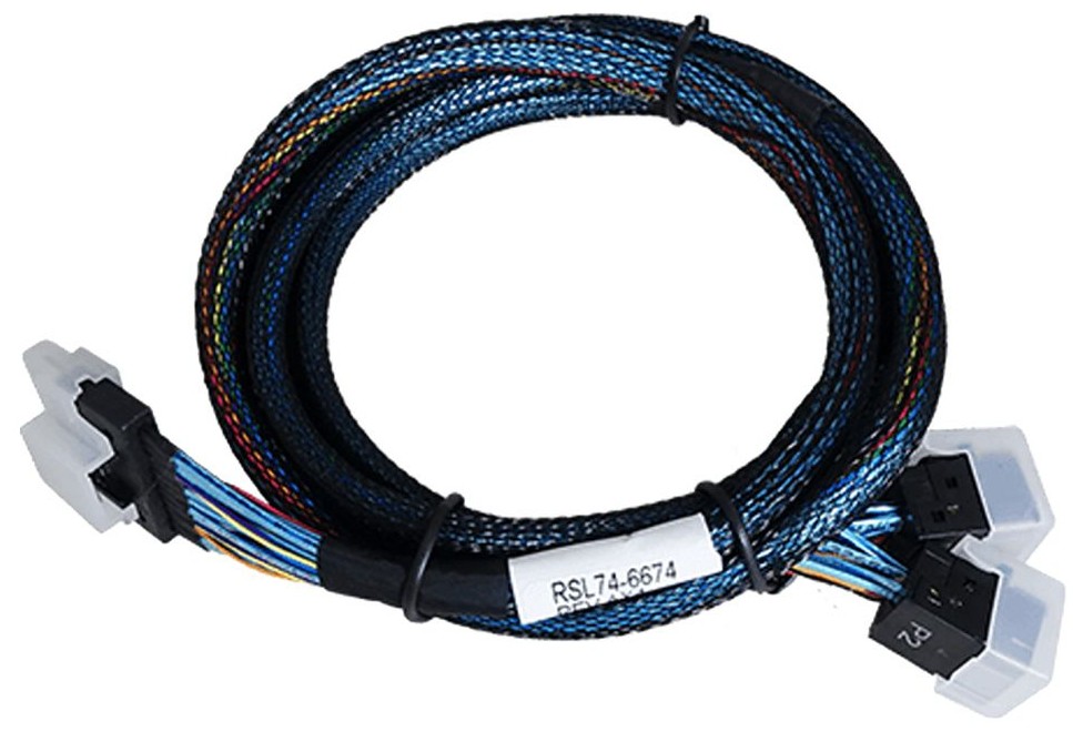 

Кабель Luxshare L285SL015-SD-R Slimline SASx8 to 2*HDmSAS x4, 1M, L285SL015-SD-R