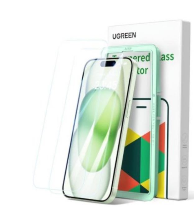 

Защитная пленка UGREEN SP370 25589_ на экран HD Screen For iPhone15/16 Plus 6.1" 2 шт/уп. Цвет: прозрачный, SP370