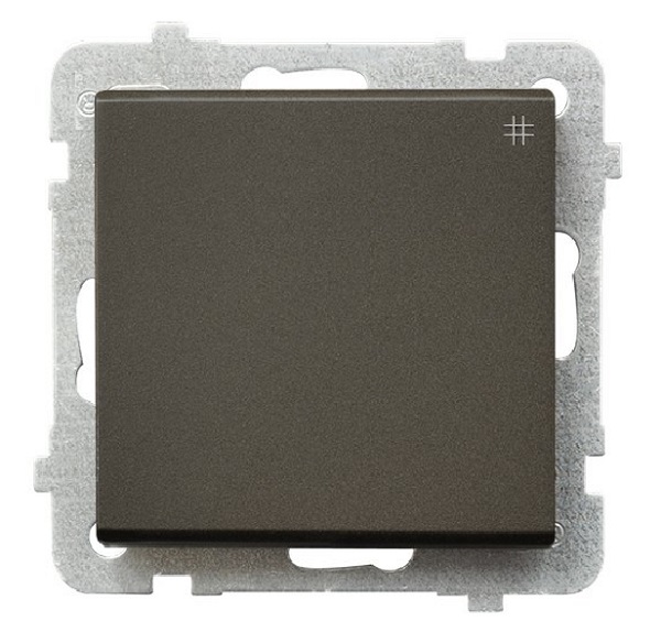

Выключатель Ospel LP-4R/m/40 крестовый, 16AX, 250V, 3520W, IP-20, клеммы безвинтовые, шоколадный металлик, LP-4R/m/40