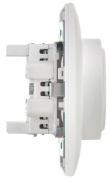 фото Розетка двухместная с заземлением в сборе  IEK SK-R24-16-K01-F