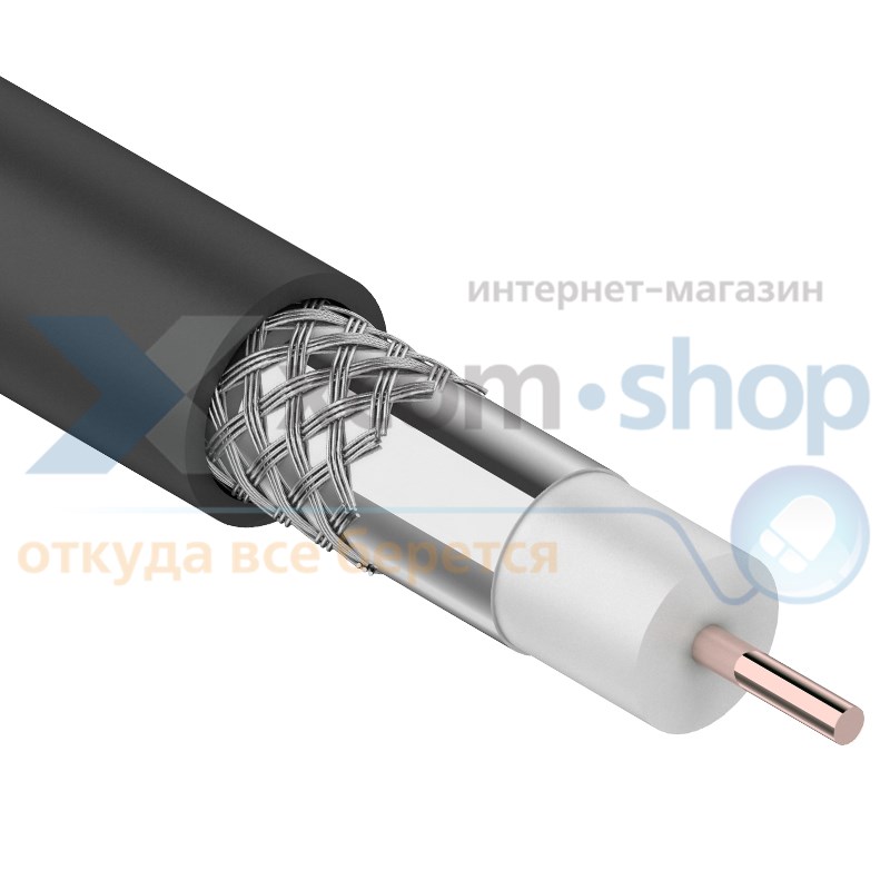 

Кабель Rexant RG-6U, (64%), 75 Ом, 100м., OUTDOOR 01-2202, RG-6U, (64%), 75 Ом, 100м., OUTDOOR