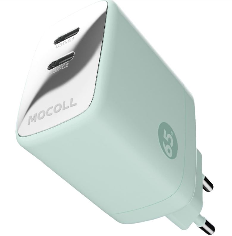 

Зарядное устройство сетевое MOCOLL 65FG 65W Flash Series Type-C/Type-C Зелёный, 65FG