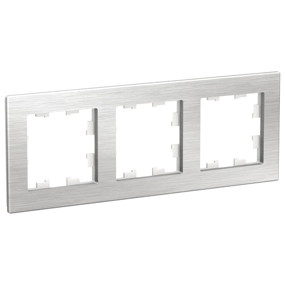 

Рамка тройная Systeme Electric ATN312103 AtlasDesign NATURE Металл серебро, ATN312103