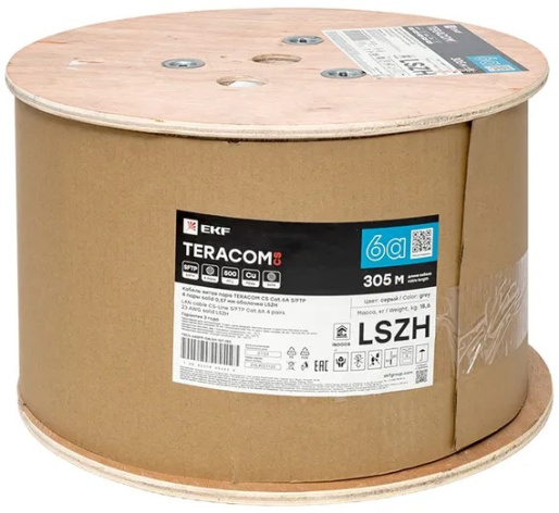 фото Кабель витая пара  EKF TRCS-6ASFP-04LSH-GY-IN3 в Перми