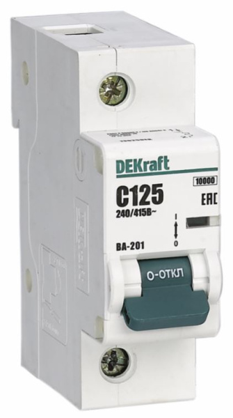Изображение товара Автоматический выключатель DEKraft 13015DEK для защиты цепей 100А 230В IP20