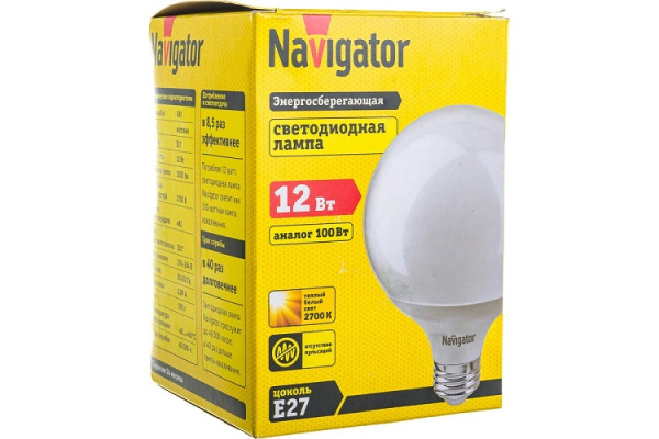 фото Лампа светодиодная Navigator NLL-G95-12-230-2.7K-E27 в Уфе