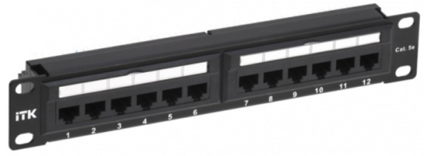фото Патч-панель 10", 12xRJ45, UTP, Кат. 5е ITK PP12-1UC5EU-D05-10 в Уфе