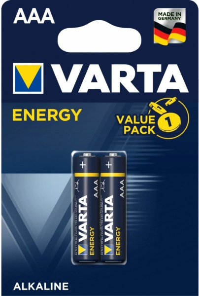 Изображение товара Батарейки Varta ENERGY LR03 AAA 2 шт щелочные длительного срока службы