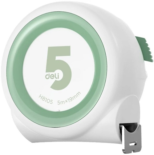 

Рулетка Deli H8105 Home Series White 5м х 19мм, клипса, шнурок, эксклюзивный дизайн, H8105