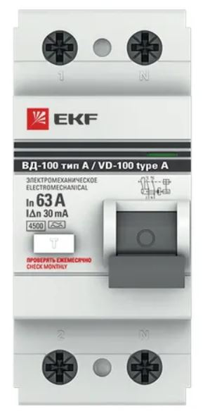 фото УЗО  EKF elcb-2-63-30-em-a-pro в Санкт-Петербургe