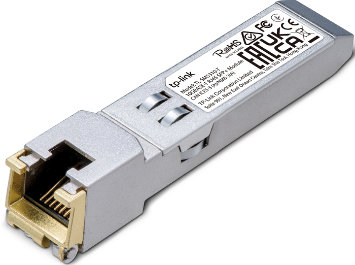 

Модуль SFP+ TP-LINK TL-SM5310-T 3.3В, RJ45 10 Гбит/с, скорость передачи данных 10,3 Гбит/с, TL-SM5310-T