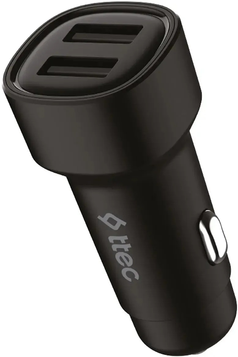 

Зарядное устройство автомобильное TTEC 2CKS31DS USB-A c кабелями Lightning и USB-C, цвет: черный, 2CKS31DS