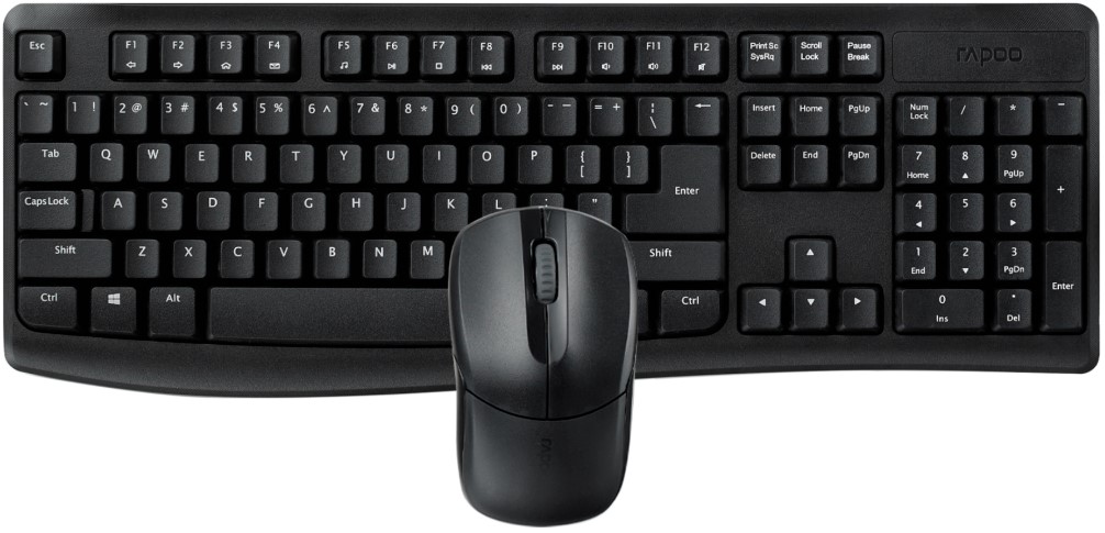 

Клавиатура и мышь Wireless Rapoo X1800Pro черный, X1800Pro